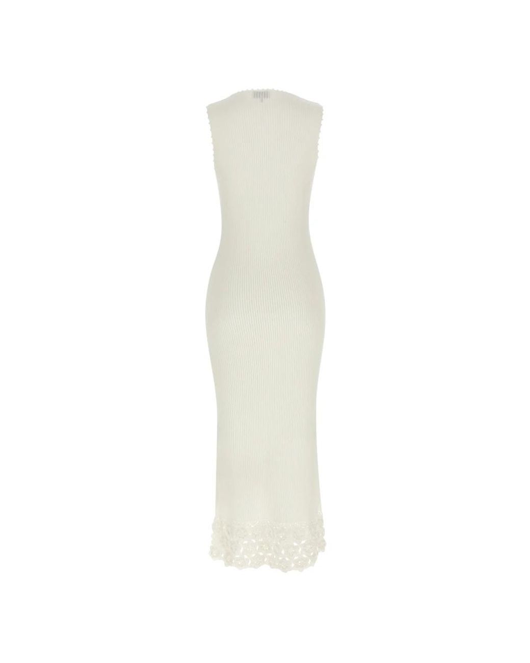 Ganni White Knitted Dresses