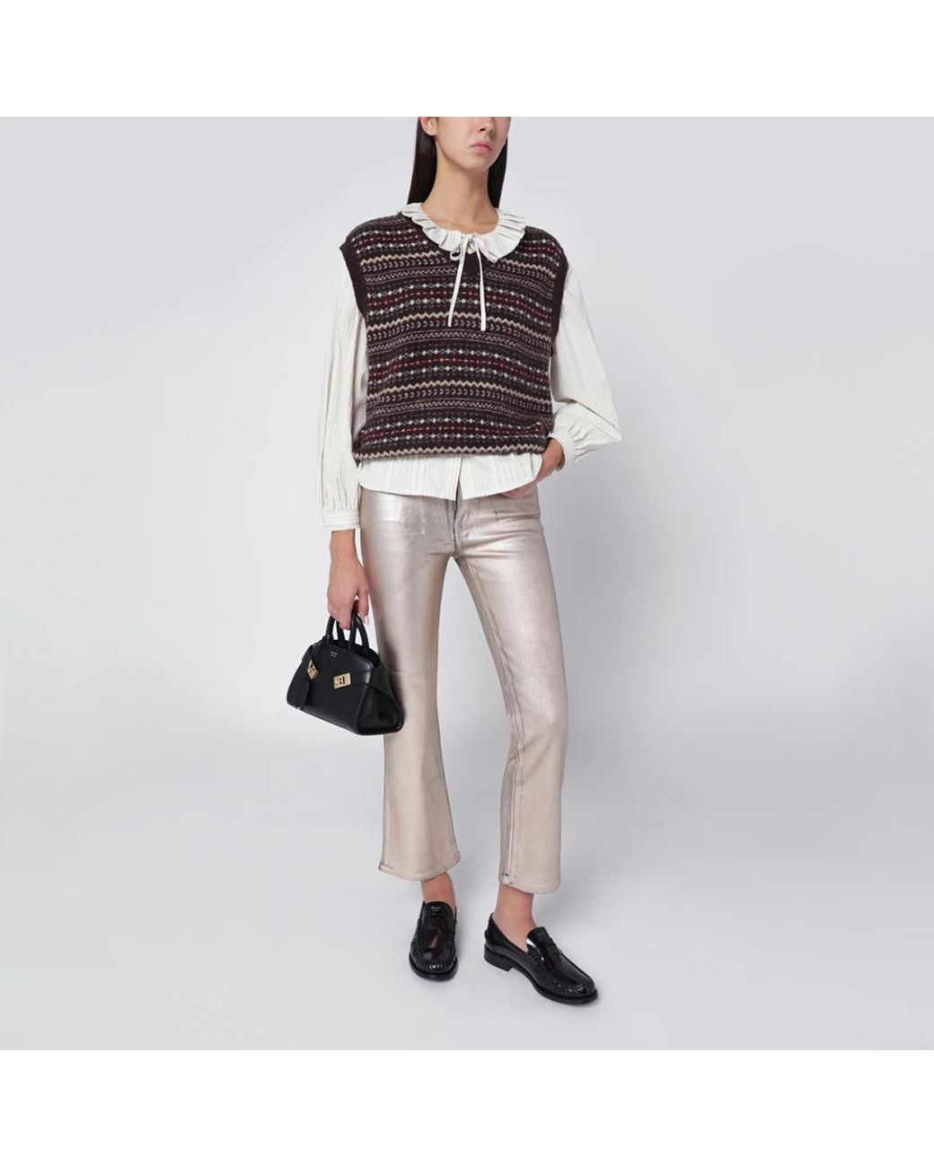 FRAME Natural Cropped Trousers