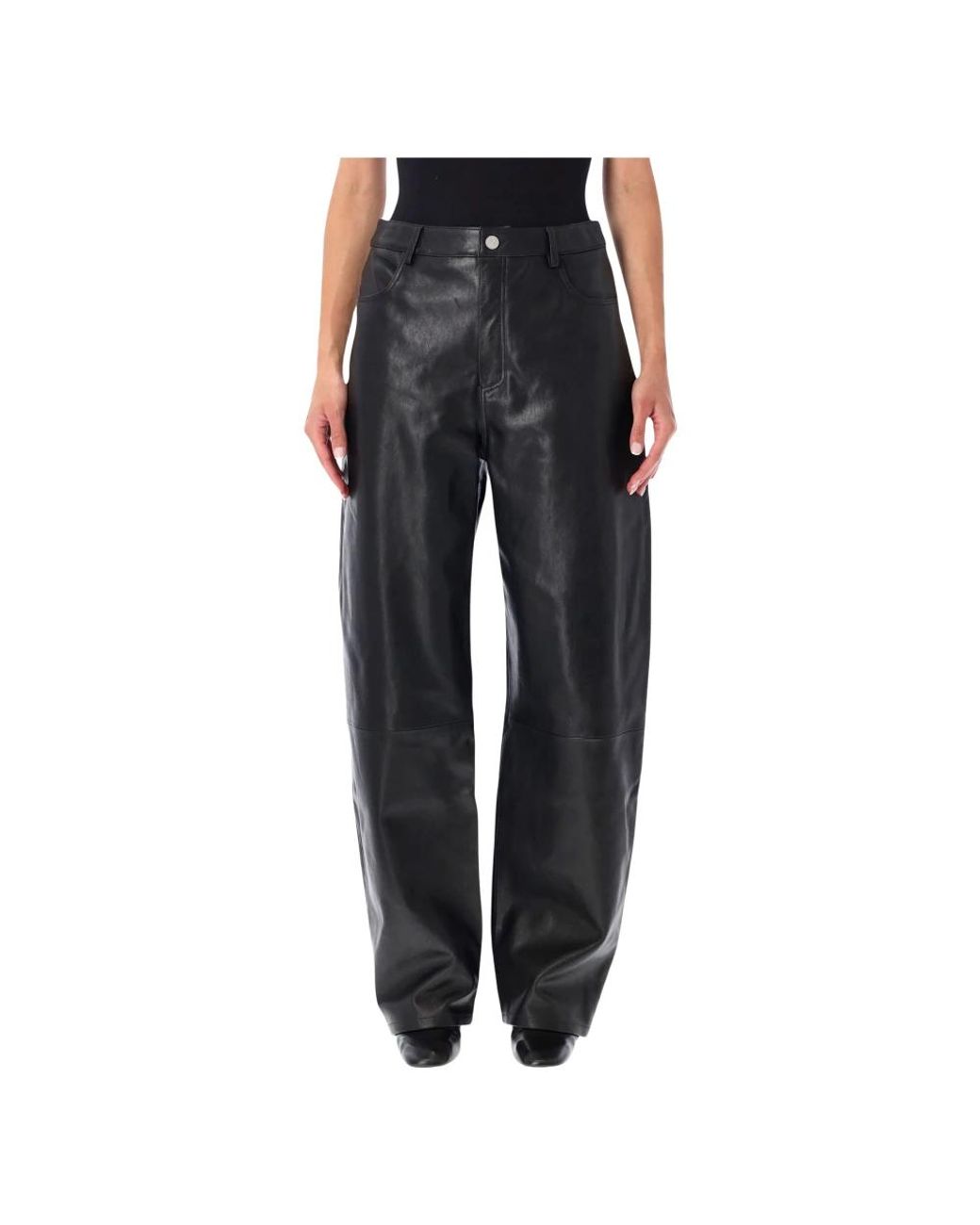 Arma Black Leather Trousers