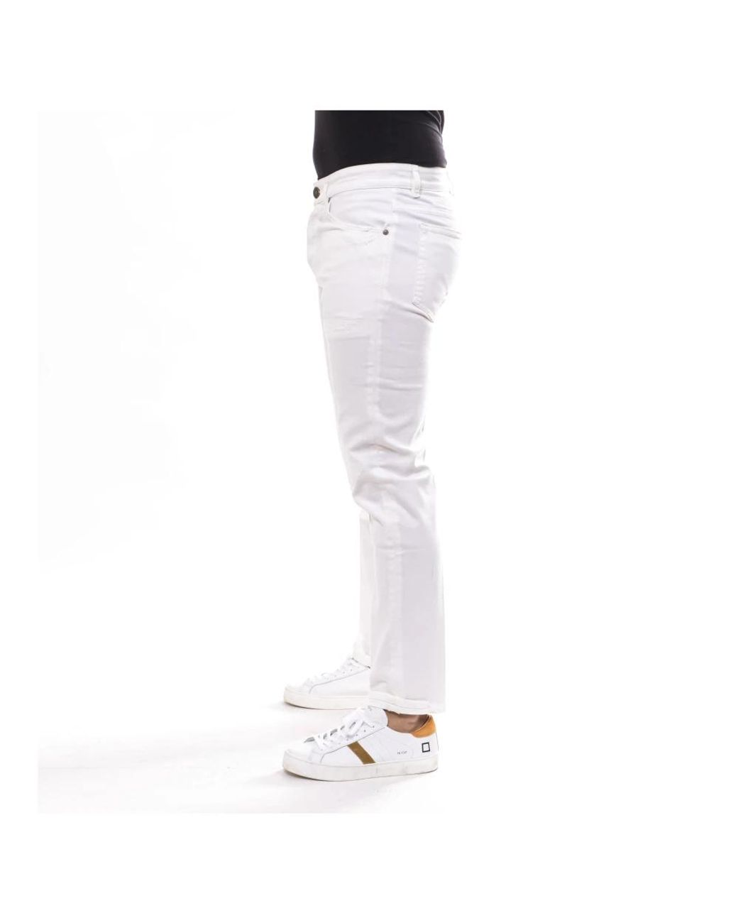 PT Torino White Slim-Fit Jeans for men