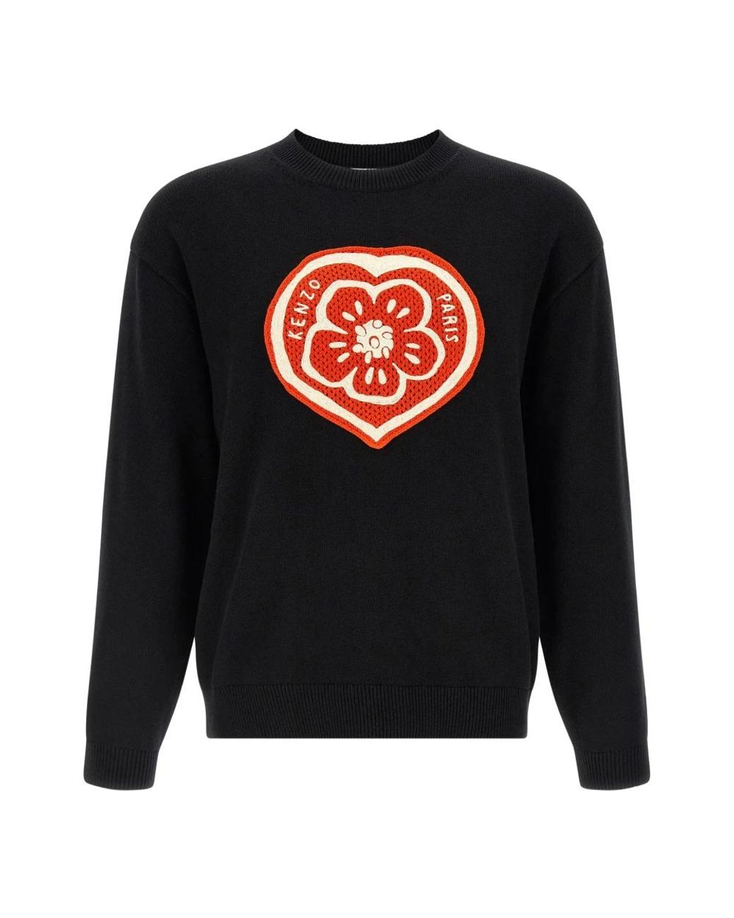 KENZO Truien & Vesten ,Zwart ,Katoen Boke Heart Sweater in het Black voor heren