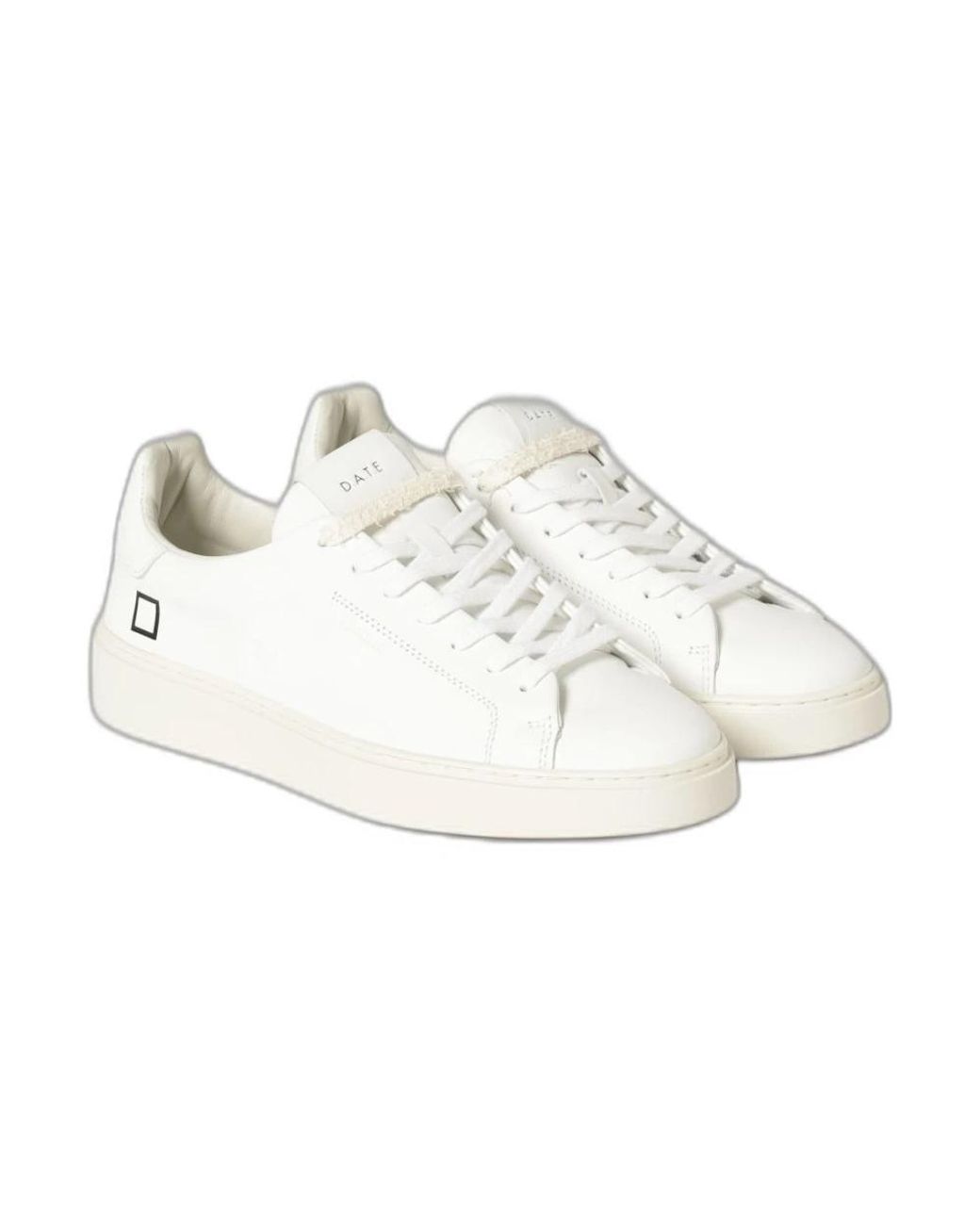 Date Levante Leder-Sneaker in White für Herren