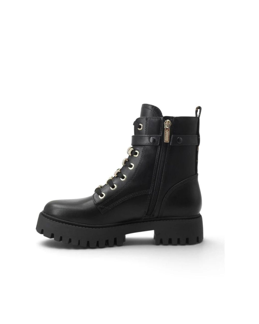 Guess Black Lace-Up Boots