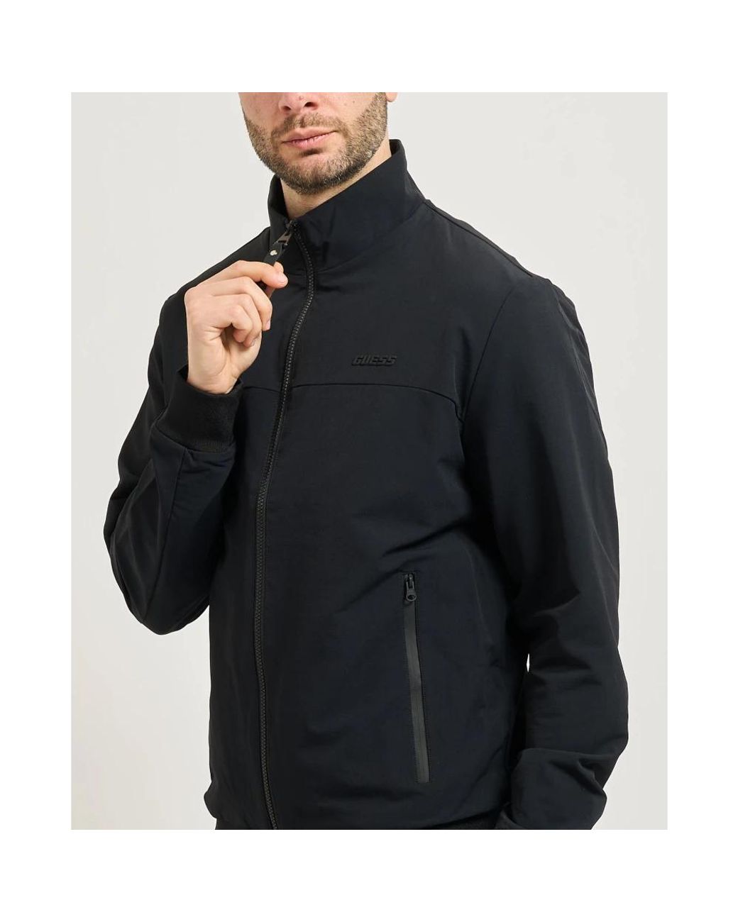 Guess Nylon Jas in het Black voor heren