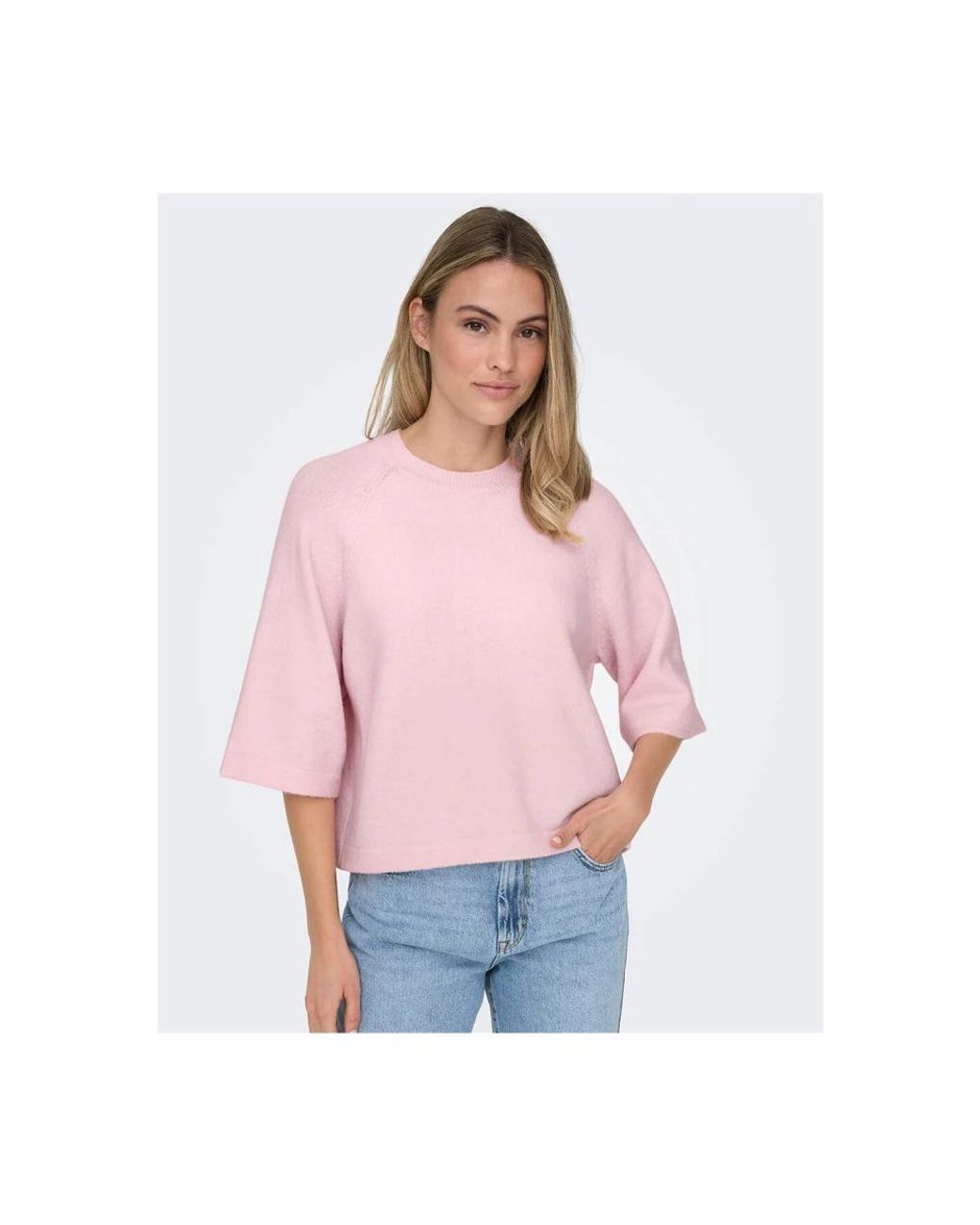 ONLY Simoni 3/4 Pullover in het Pink