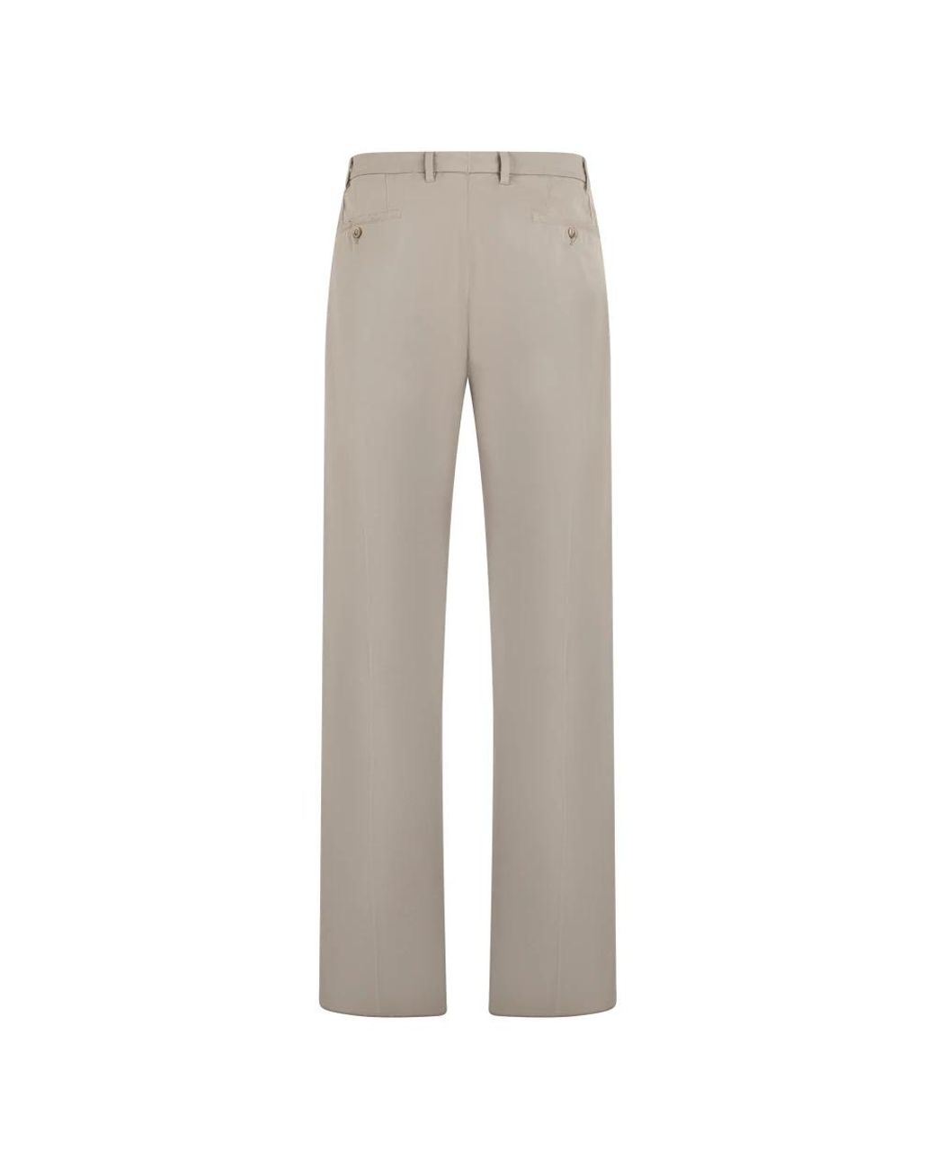 Fedeli Gray Straight Trousers for men