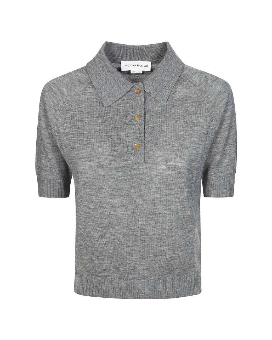 Victoria Beckham Gray Polo Shirts