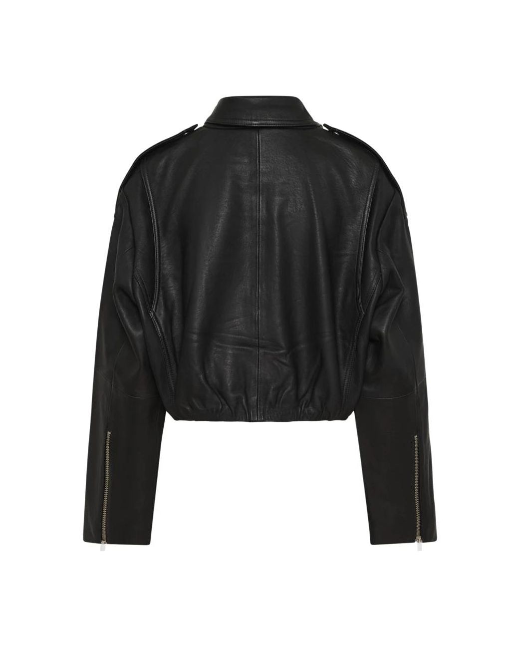 Leather Jackets Gestuz de color Black