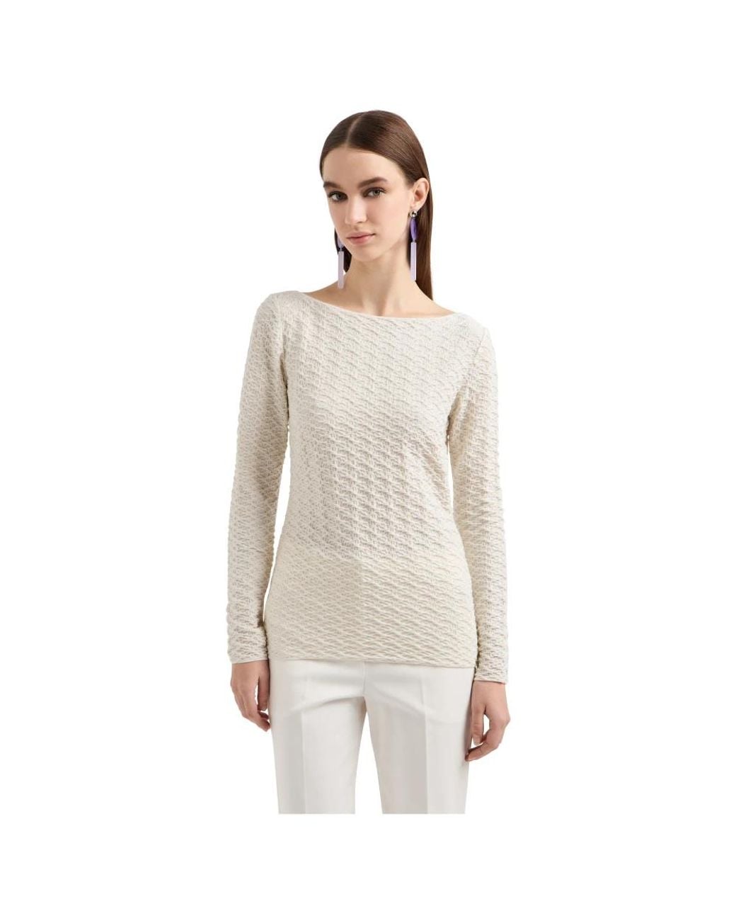 Emporio Armani Natural Long Sleeve T-Shirts