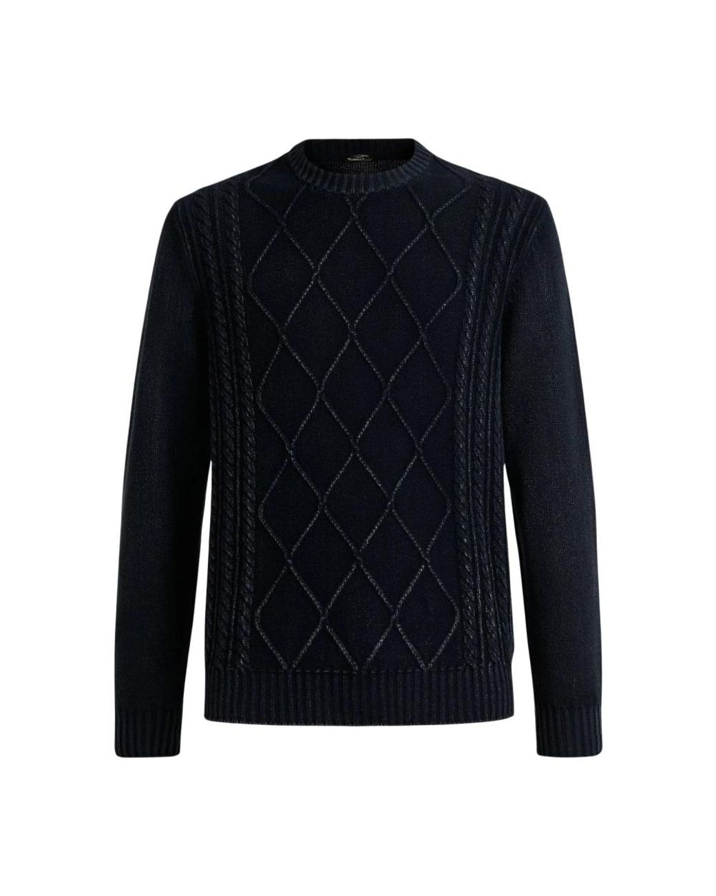 Kiton Kaschmir Pullover Mit Diamantmuster in Blue für Herren