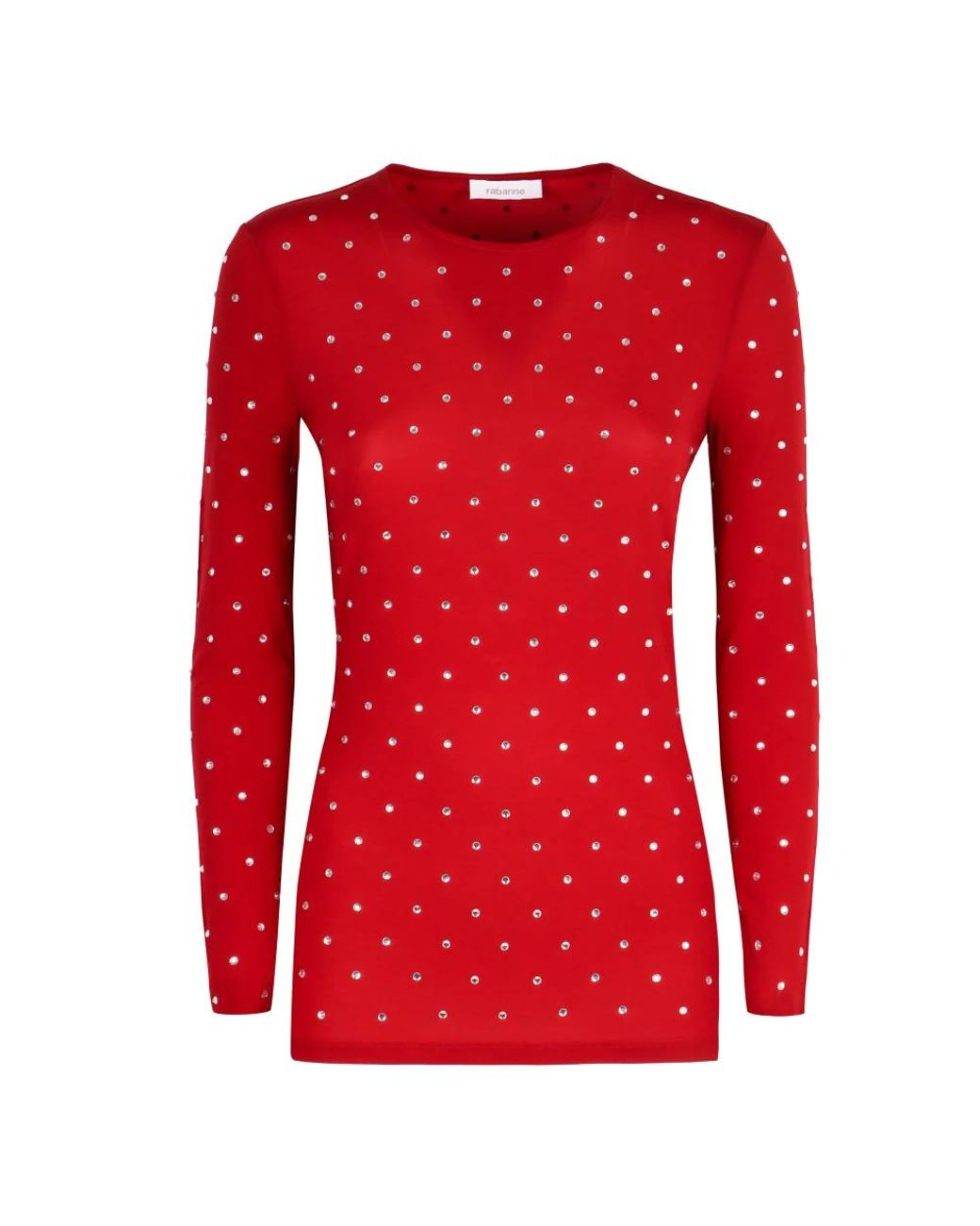 Rabanne Red Long Sleeve T-Shirts