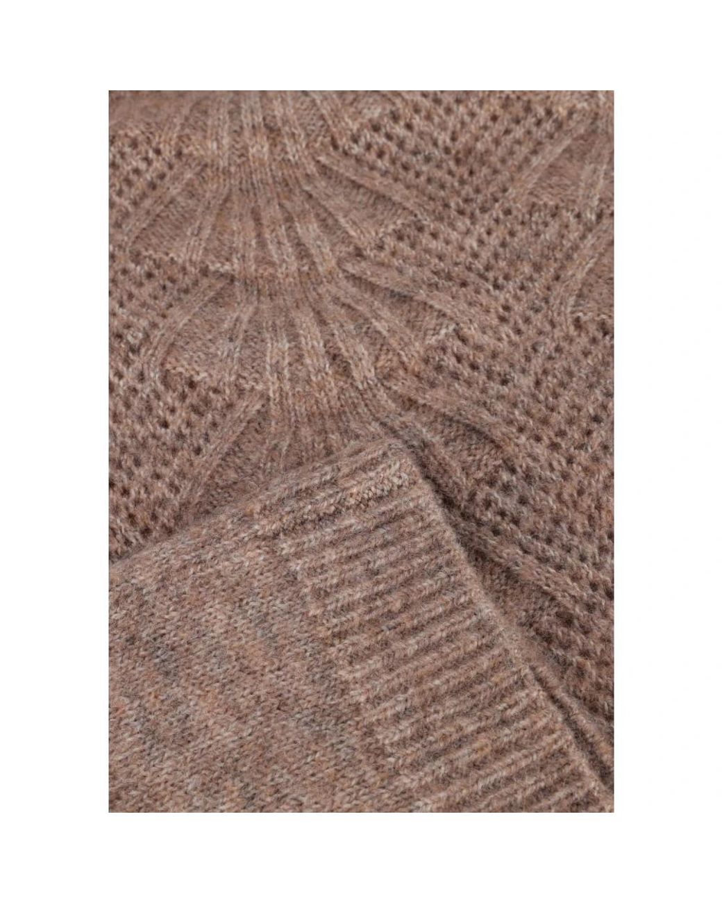 Object Flora Re L/S Gebreide Pullover in het Brown