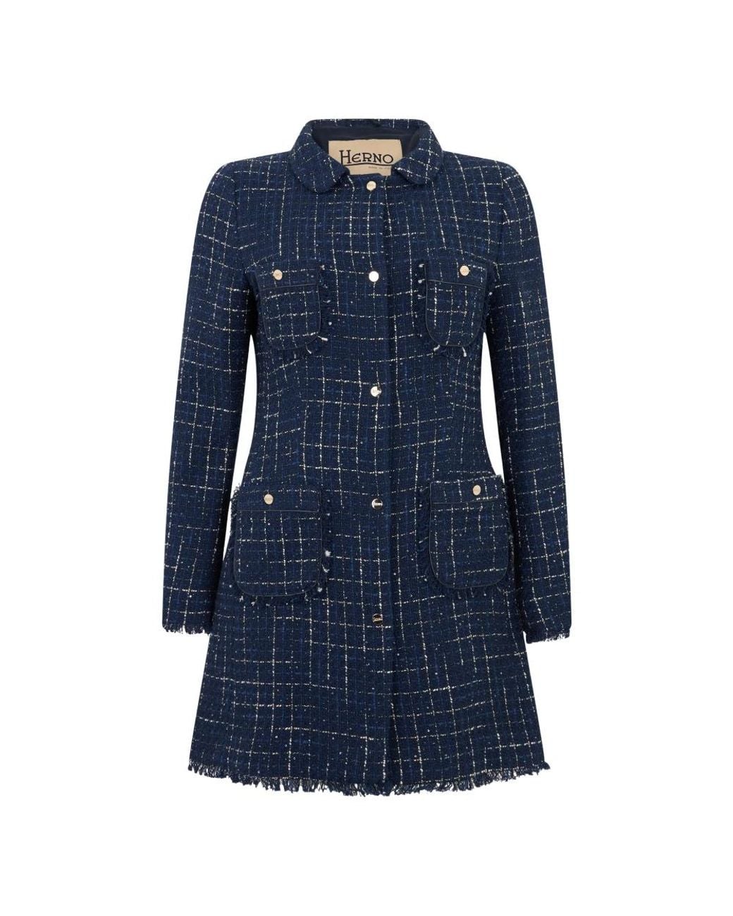 Tweed Jackets Herno en coloris Blue