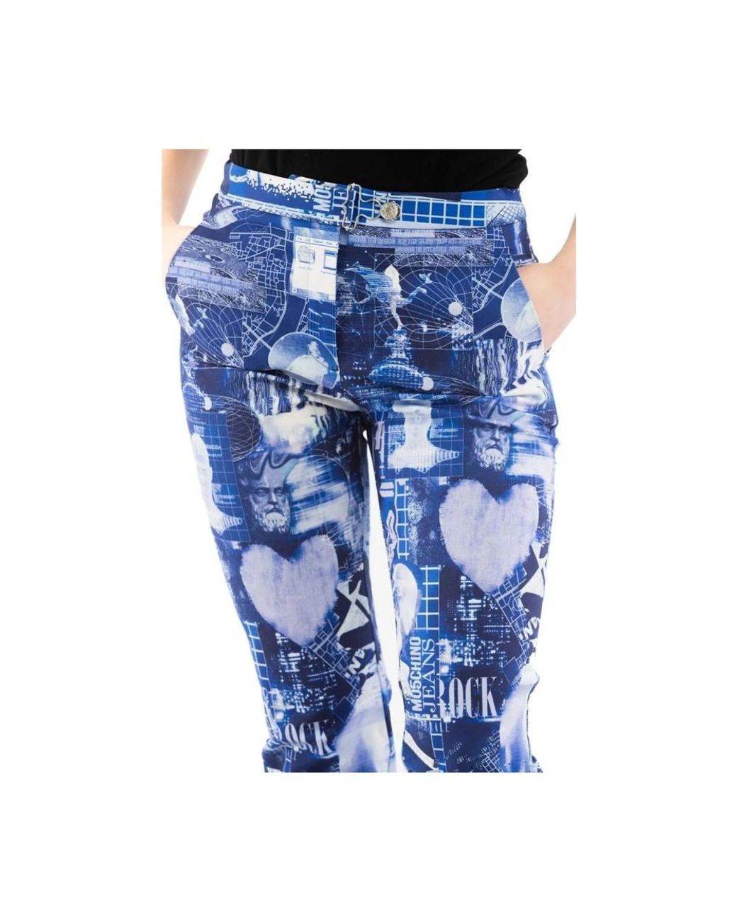Moschino Blue Straight Trousers