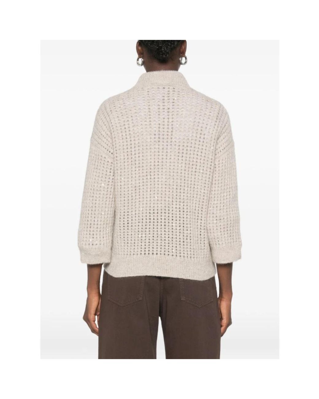 Peserico Natural Round-Neck Knitwear