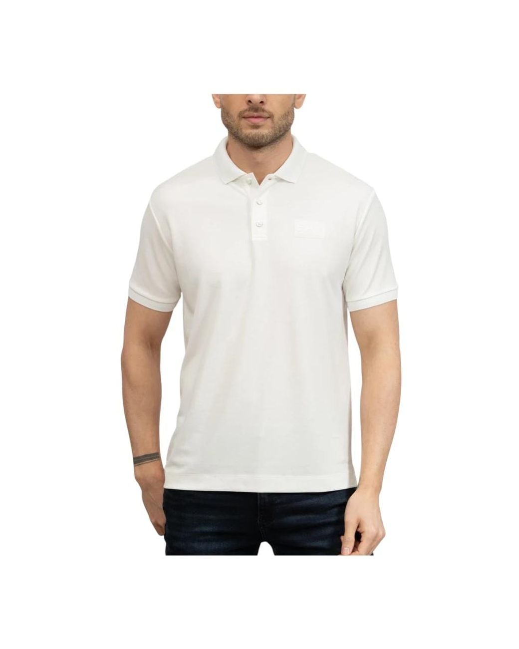 Emporio Armani White Polo Shirts for men