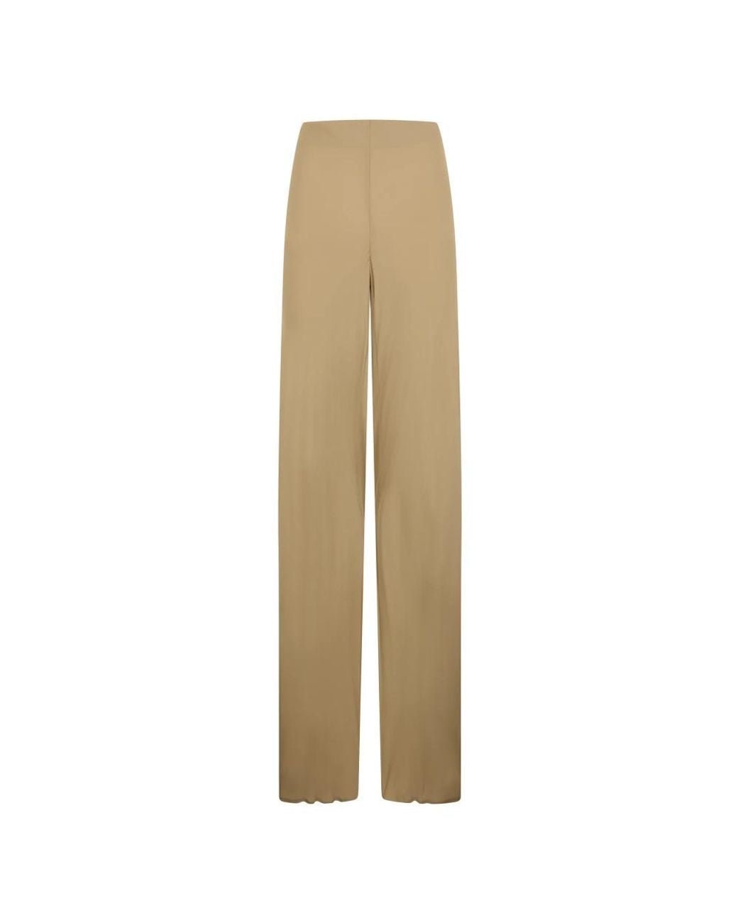 Alberta Ferretti Natural Wide Trousers