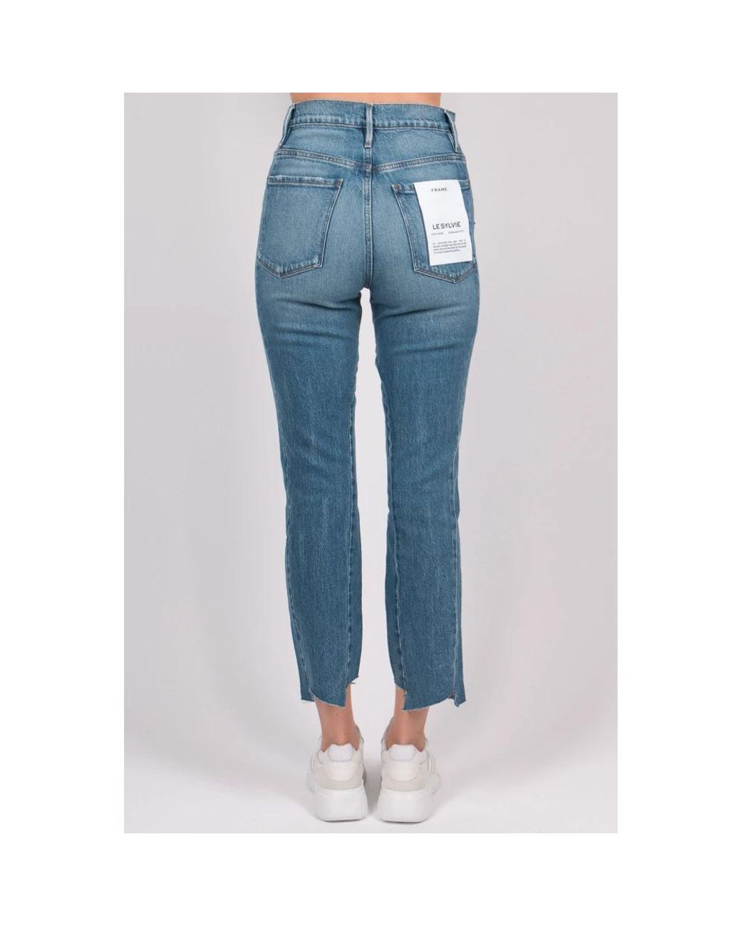 FRAME Blue Straight Fit Jeans