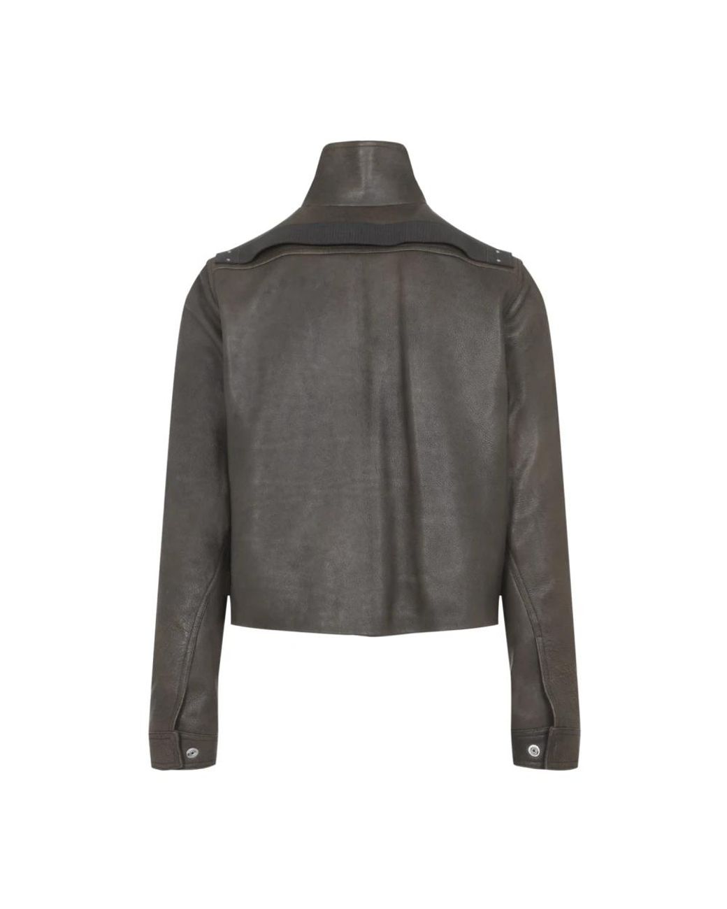 Rick Owens Gray Leather Jackets for men