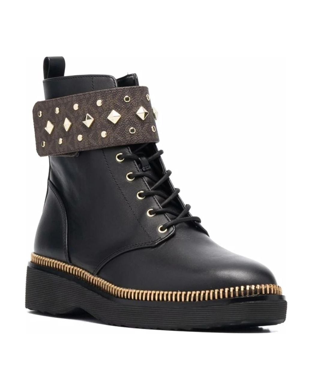 Michael Kors Black Lace-Up Boots