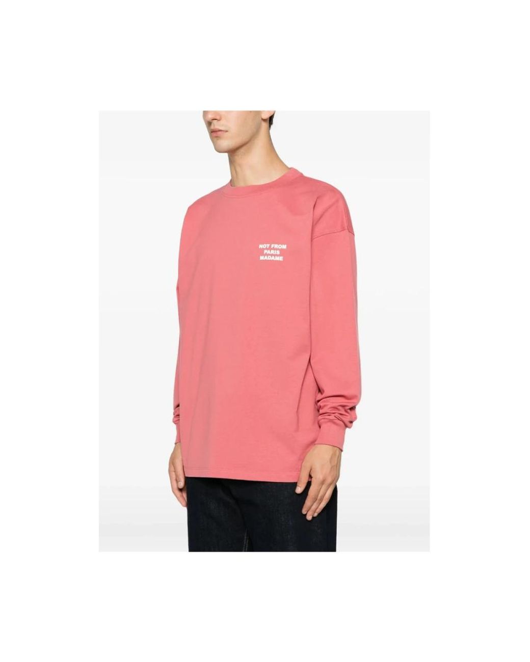 Drole de Monsieur Pink Long Sleeve T-Shirts for men