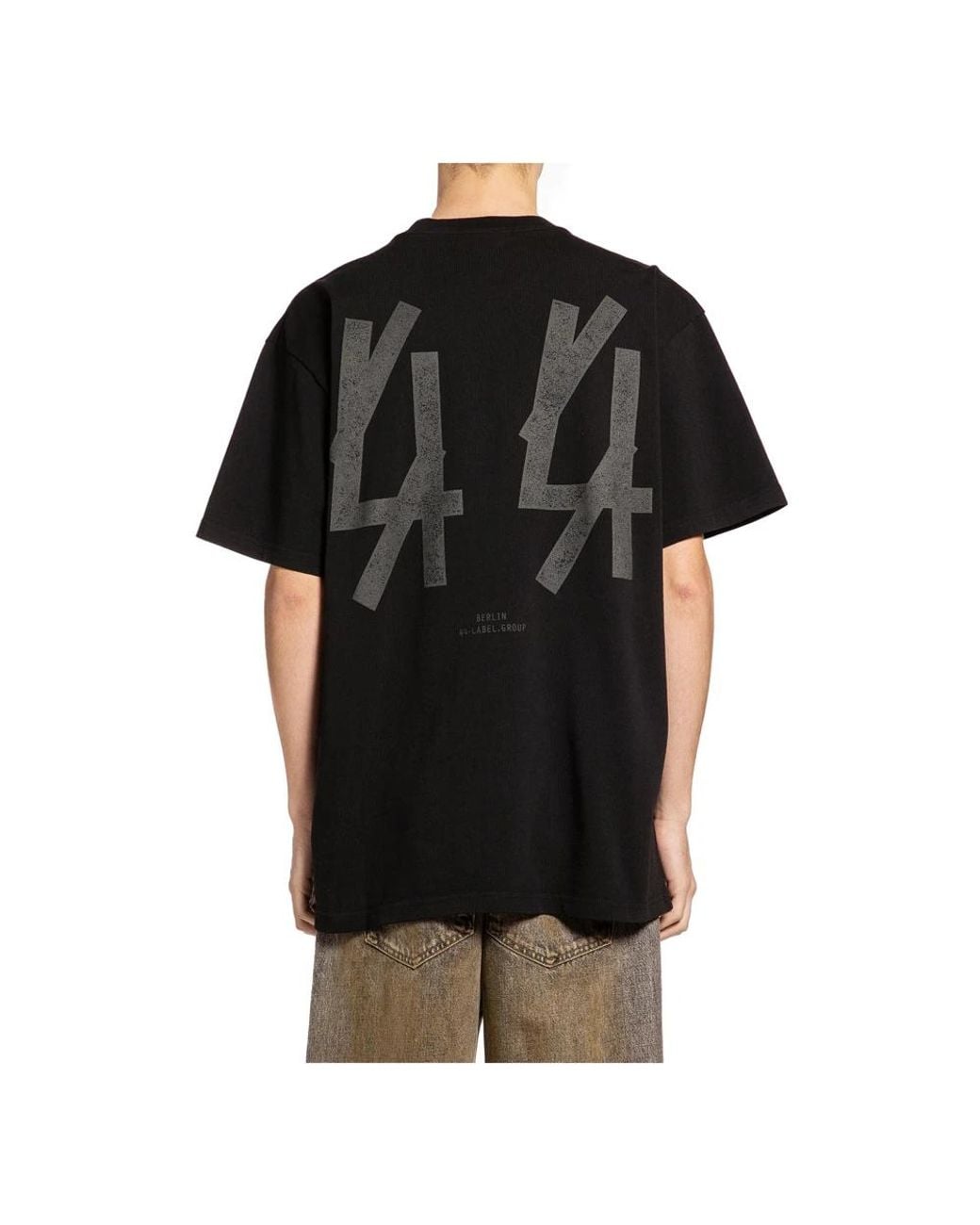 44 Label Group Black T-Shirts for men
