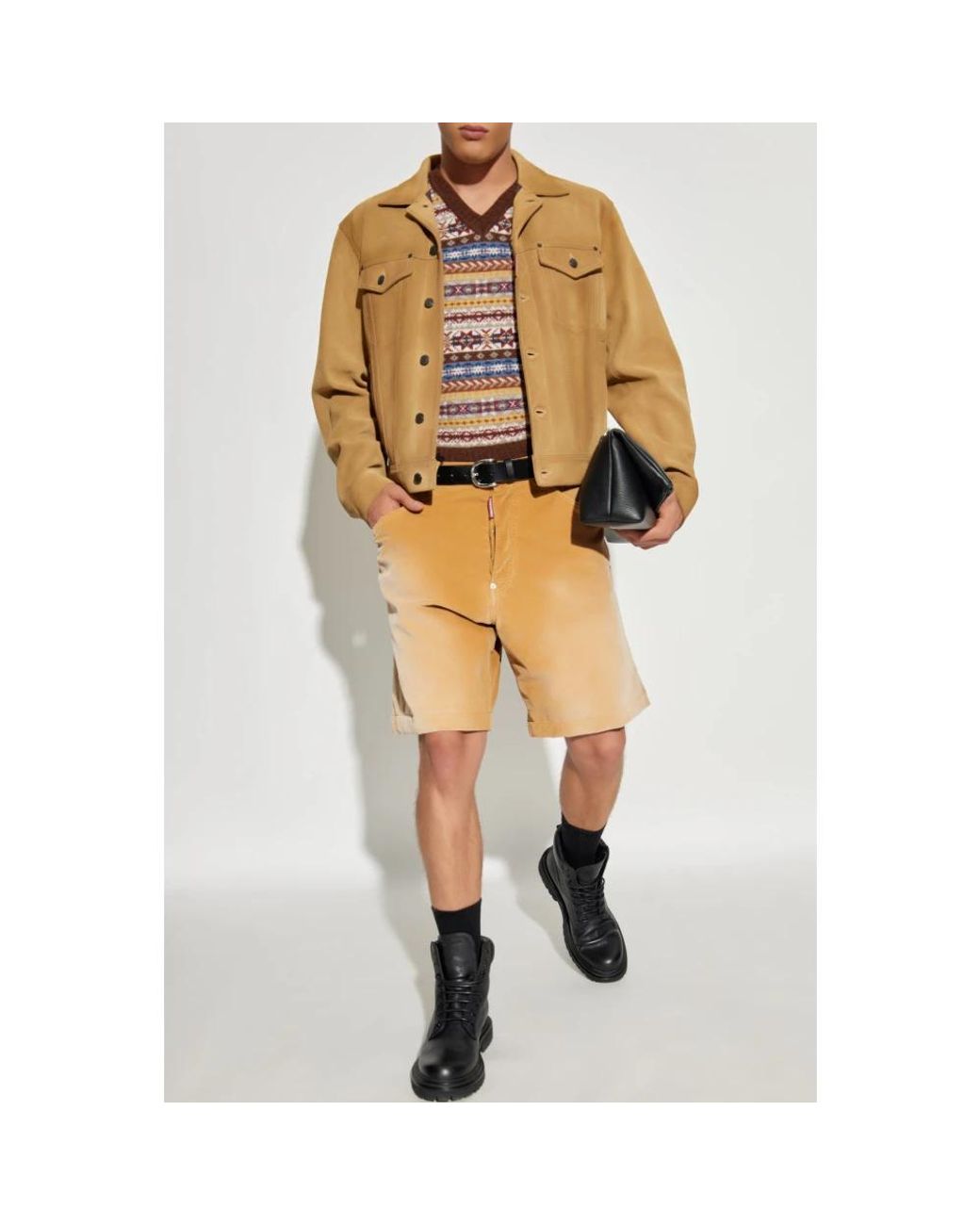 DSquared² Brown V-Neck Knitwear for men