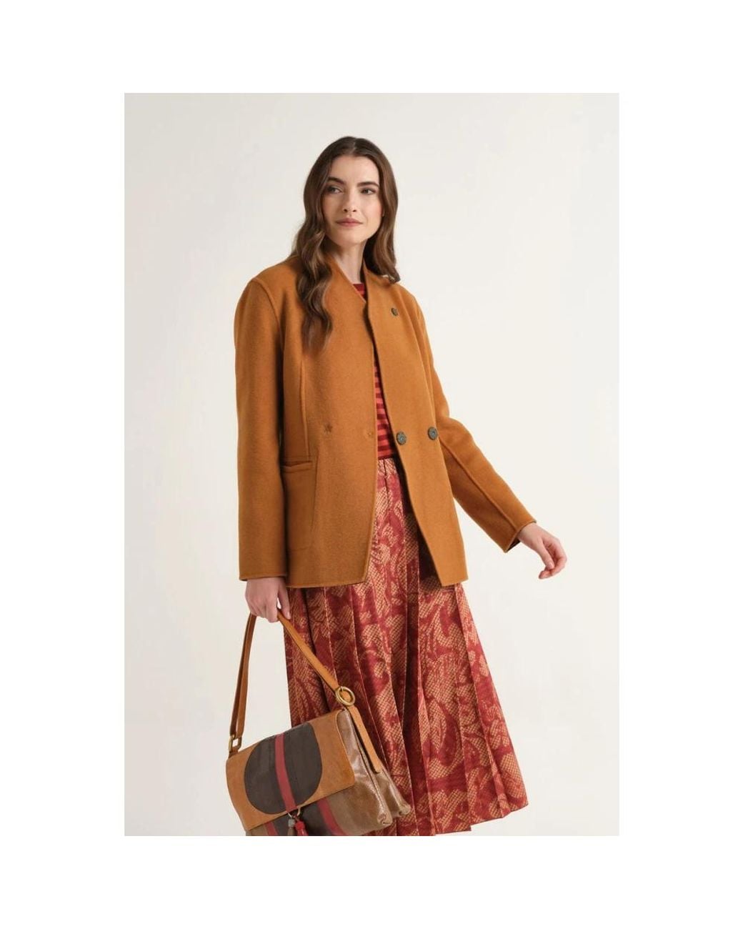 Maliparmi Brown Double-Breasted Coats