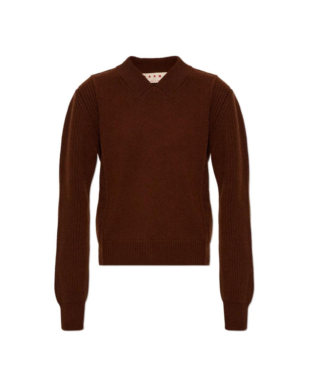 Marni Wol V-Hals Trui in het Brown