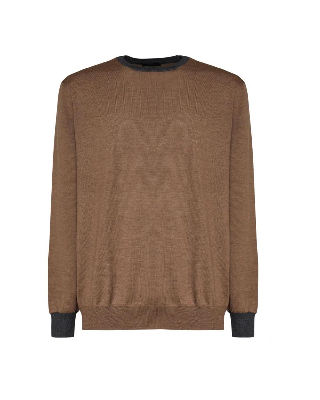 Fay Brown Round-Neck Knitwear for men