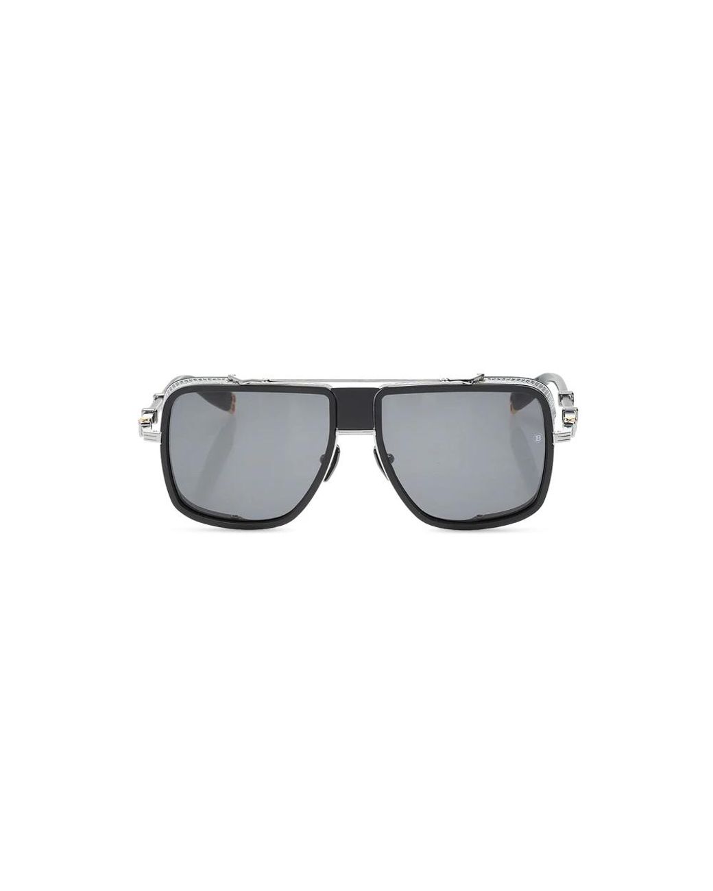 Balmain Sonnenbrille mit logo in Gray für Herren
