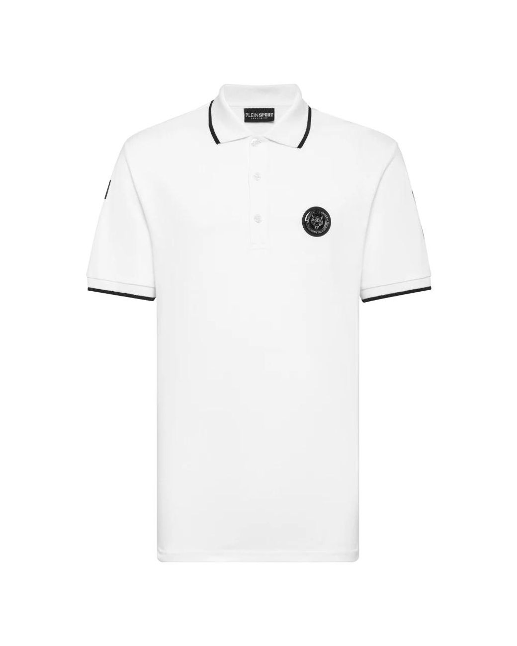 Philipp Plein Fitness ,Wit ,Katoen Polo Shirt Ss in het White voor heren