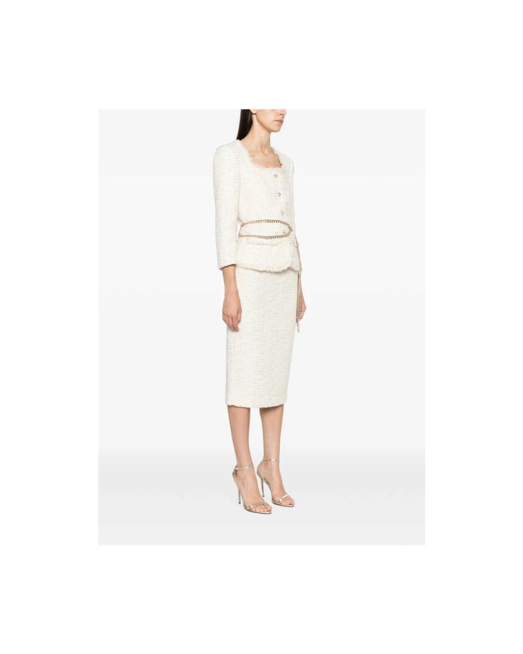 Self-Portrait White Midi Dresses