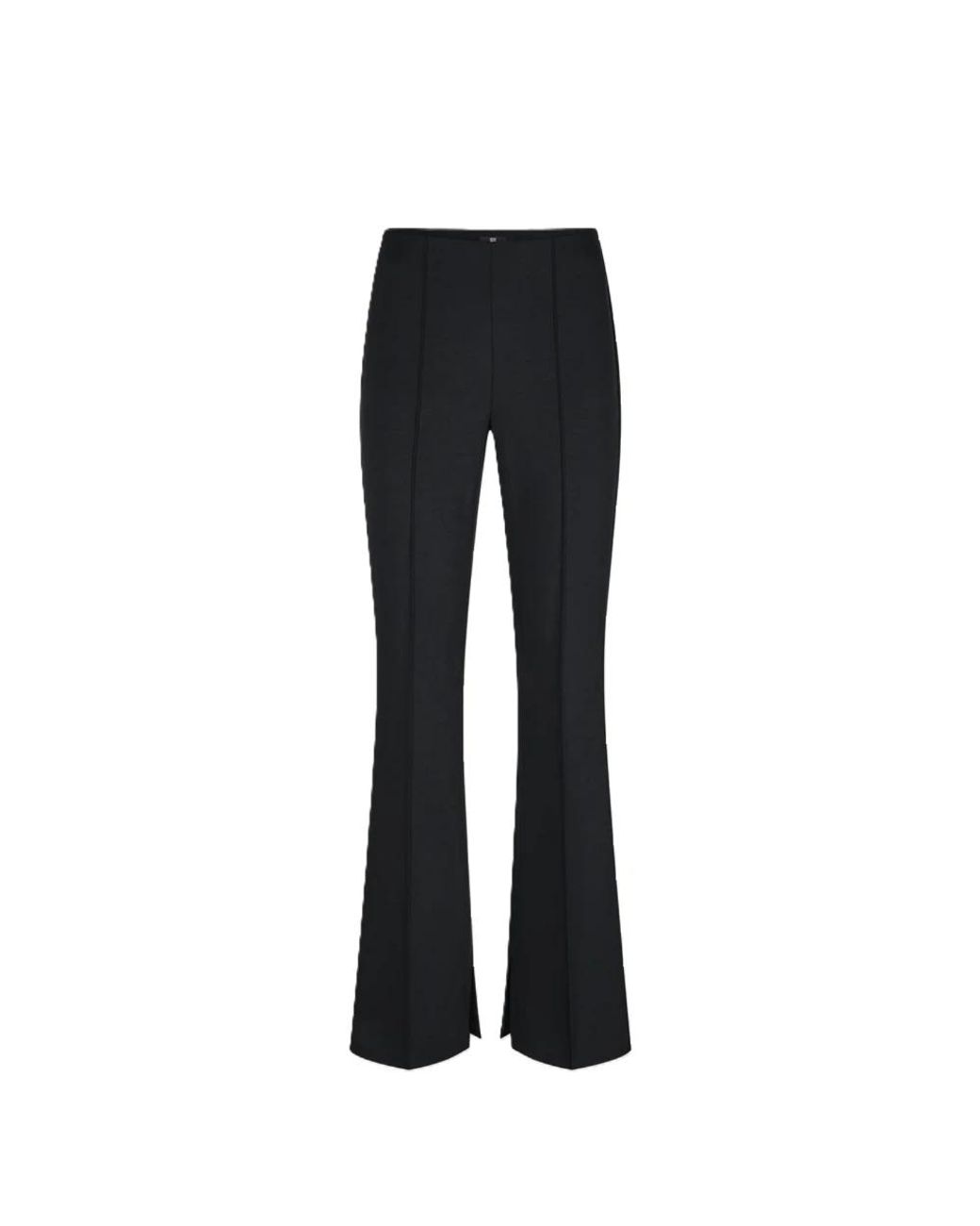 Riani Broeken ,Zwart ,Leer Getailleerde Broek Met Splitzomen in het Black