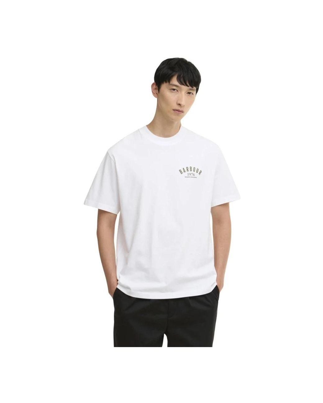 Barbour 1966 Graphic Oversized Tee in het White voor heren