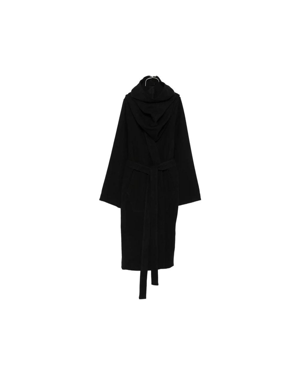 Rick Owens Black Belted Coats