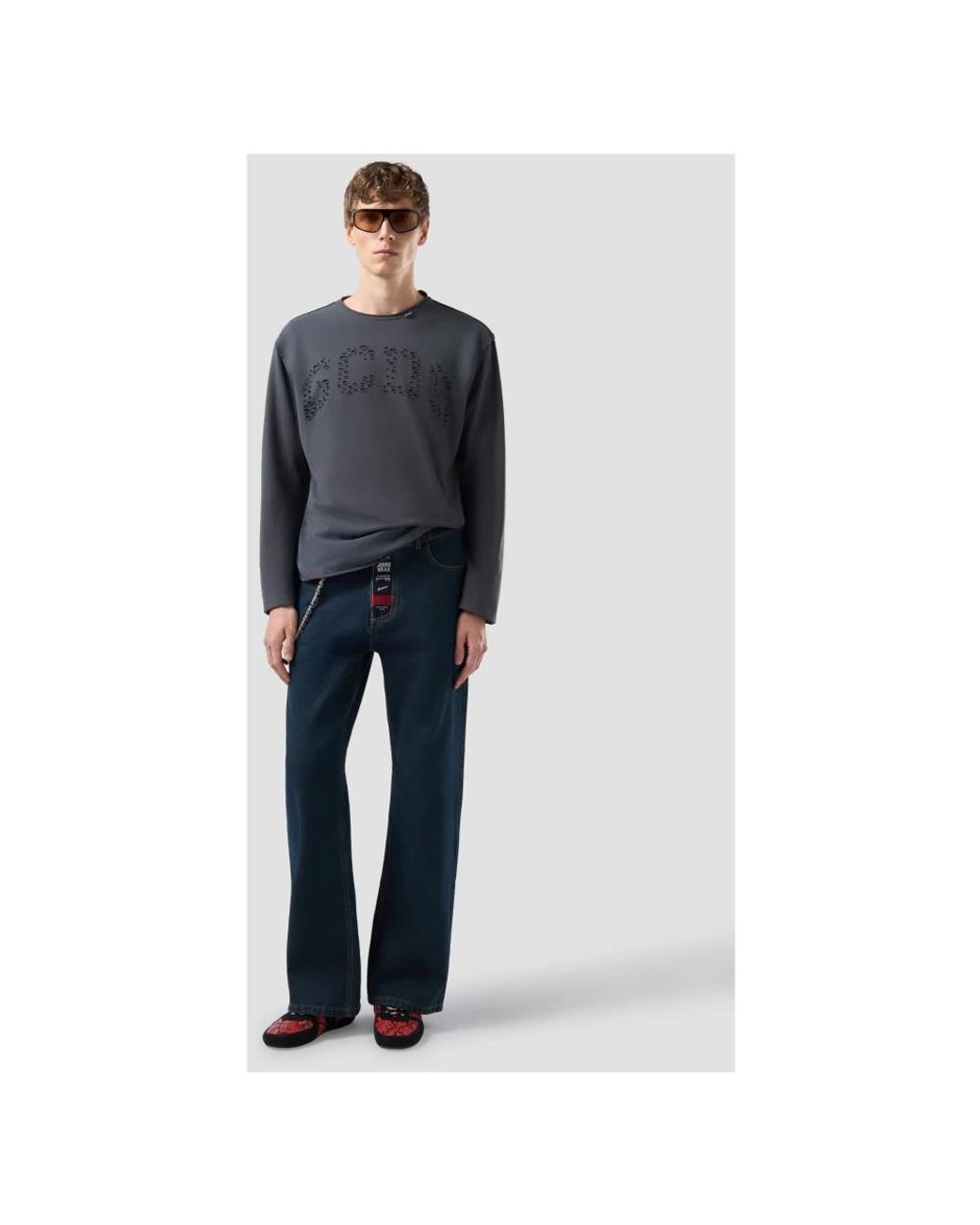 Gcds Gray Long Sleeve T-Shirts for men
