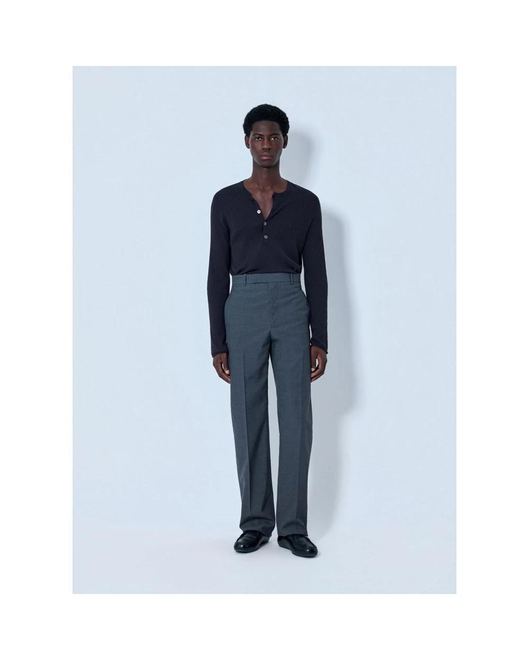 Jil Sander Blue Straight Trousers for men