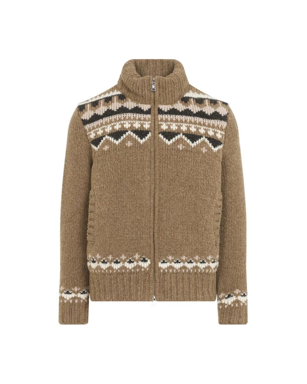 Cardigans di Moncler in Natural da Uomo