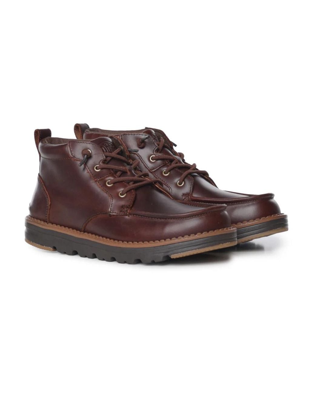 HeyDude Brown Lace-Up Boots for men