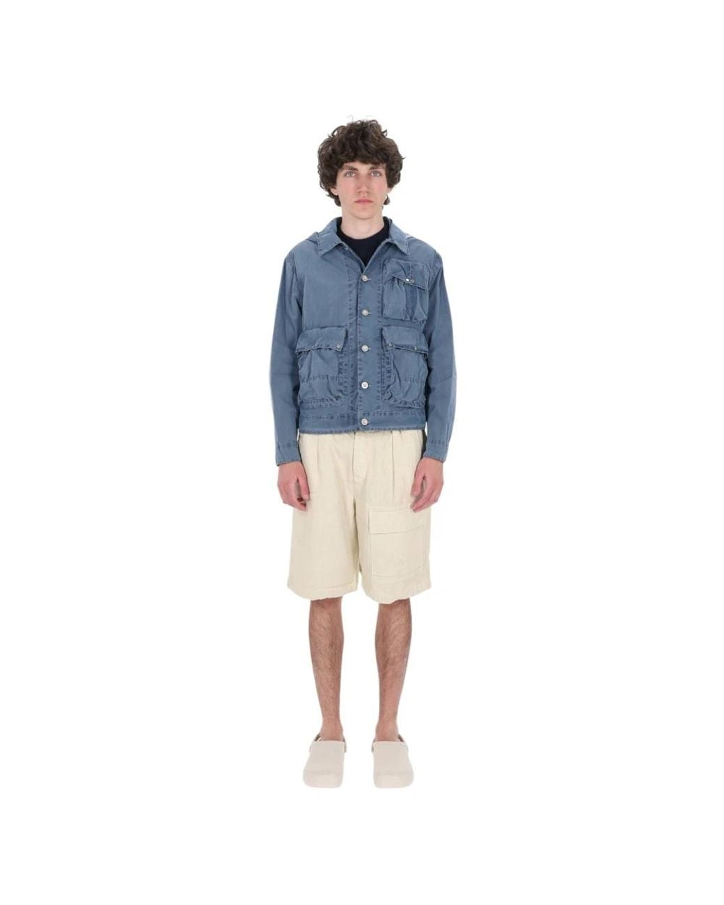 C P Company Blue Denim Jackets for men