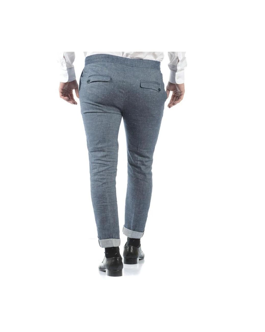 Daniele Alessandrini Blue Slim-Fit Trousers for men