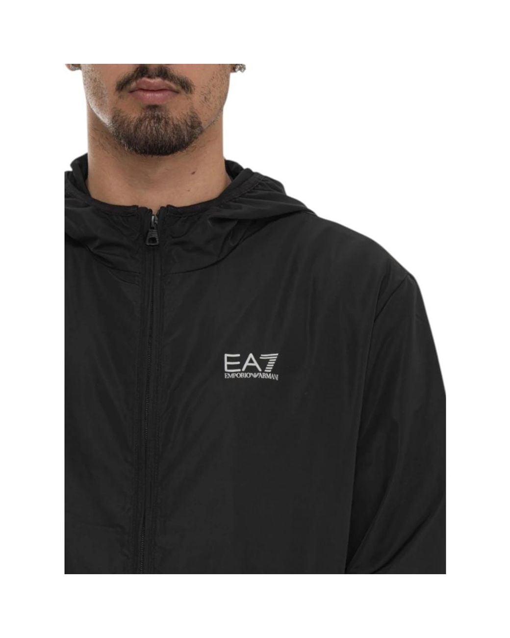 EA7 Black Light Jackets for men