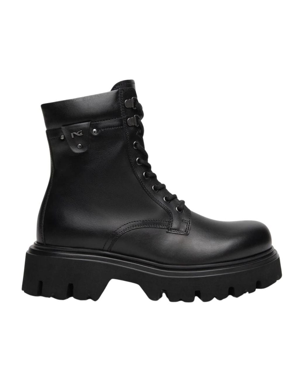 Nero Giardini Black Lace-Up Boots