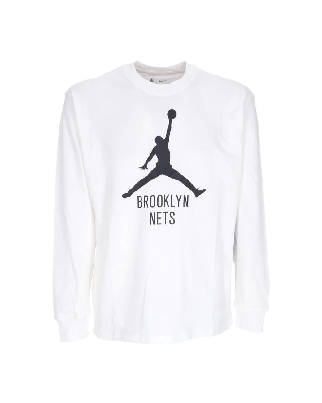 Nike Fitness ,Wit ,Katoen Nba Essentials T-Shirt Met Lange Mouwen Van in het White voor heren