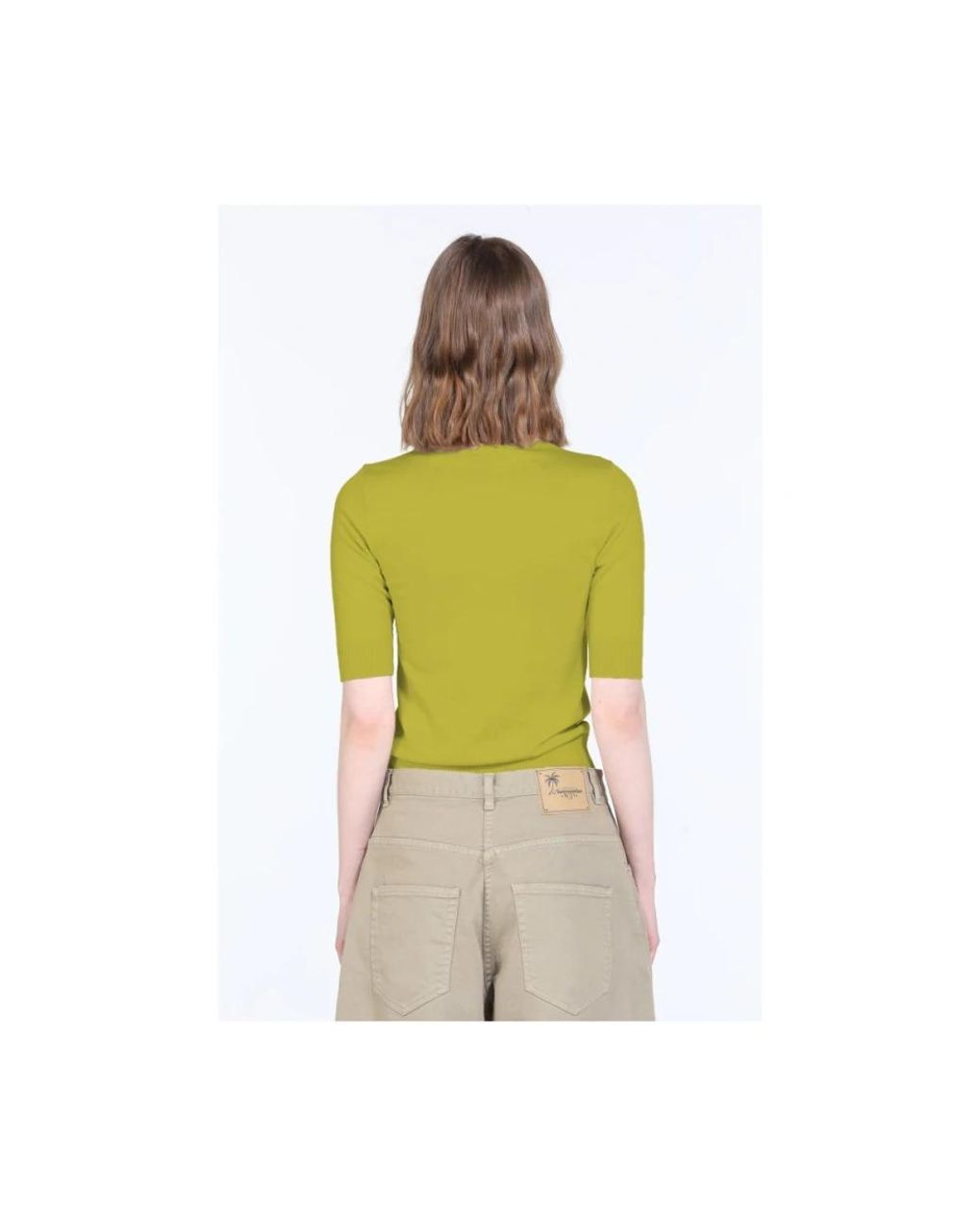 N°21 Yellow Round-Neck Knitwear