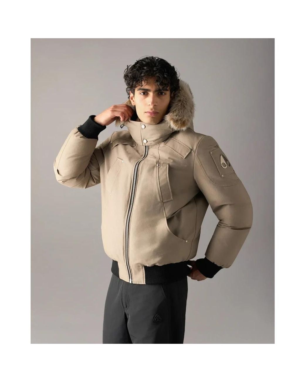 Down Jackets di Moose Knuckles in Metallic da Uomo