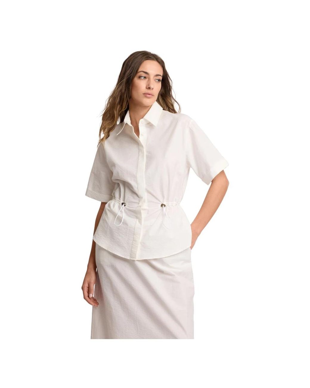 Kocca Overhemden ,Wit ,Katoen Profession Taille Gedefinieerde Blouse in het White