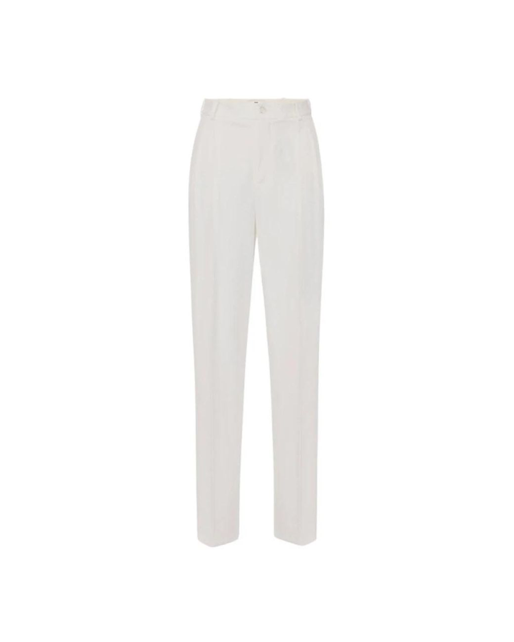 Elisabetta Franchi White Slim-Fit Trousers