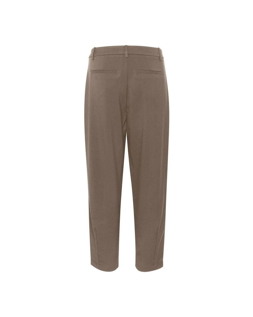 Cropped Trousers Kaffe de color Brown